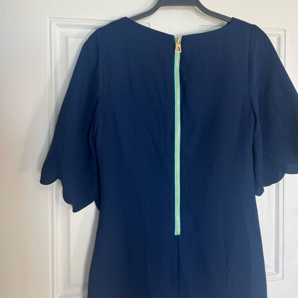 Sail to Sable | Navy Scalloped Dress - Picture 5 of 5